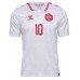 Camiseta Dinamarca Christian Eriksen #10 Visitante Equipación Eurocopa 2024 manga corta